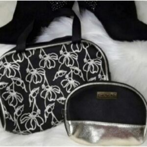 Ellen Tracy Cosmetic Bag Set Black